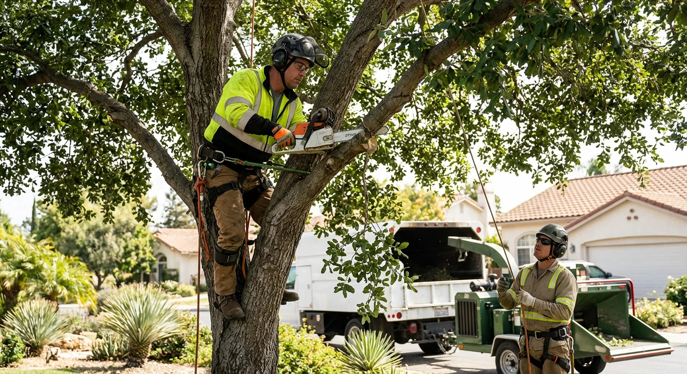 Ground-down tree stump reduced to mulch in a Camarillo backyard after grinding