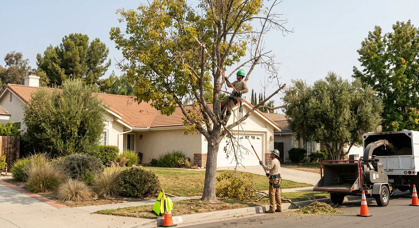 Before context of a declining canopy with thinning foliage and deadwood