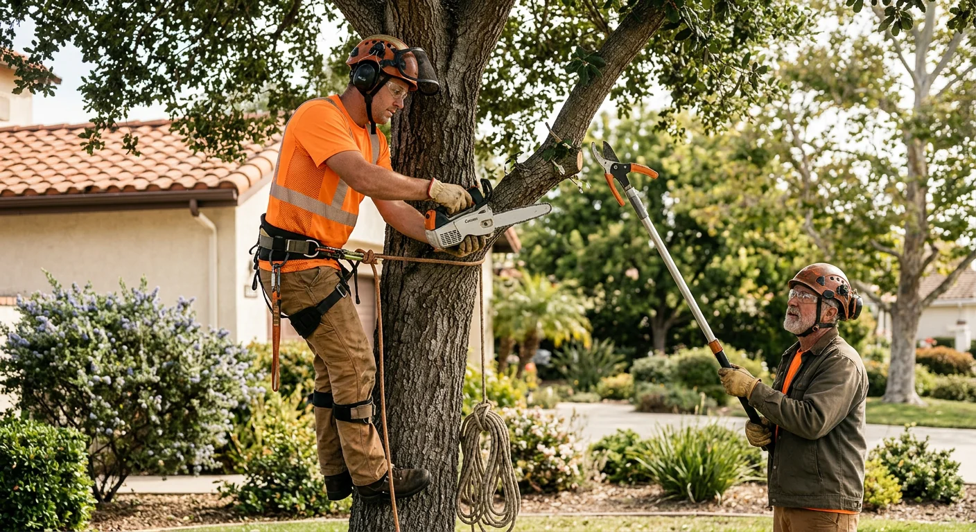 Tree crew loading equipment to respond to a Camarillo service call